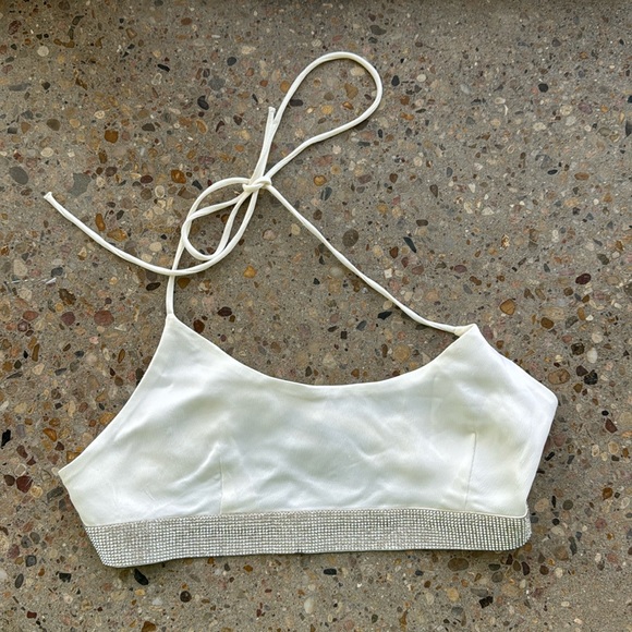 Zara rhinestone satin top - Picture 2 of 4